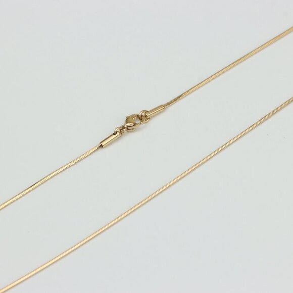 "Rose Gold Plated Sleek Herringbone Necklace for Women, XPNL0333 - Picture 3 of 12